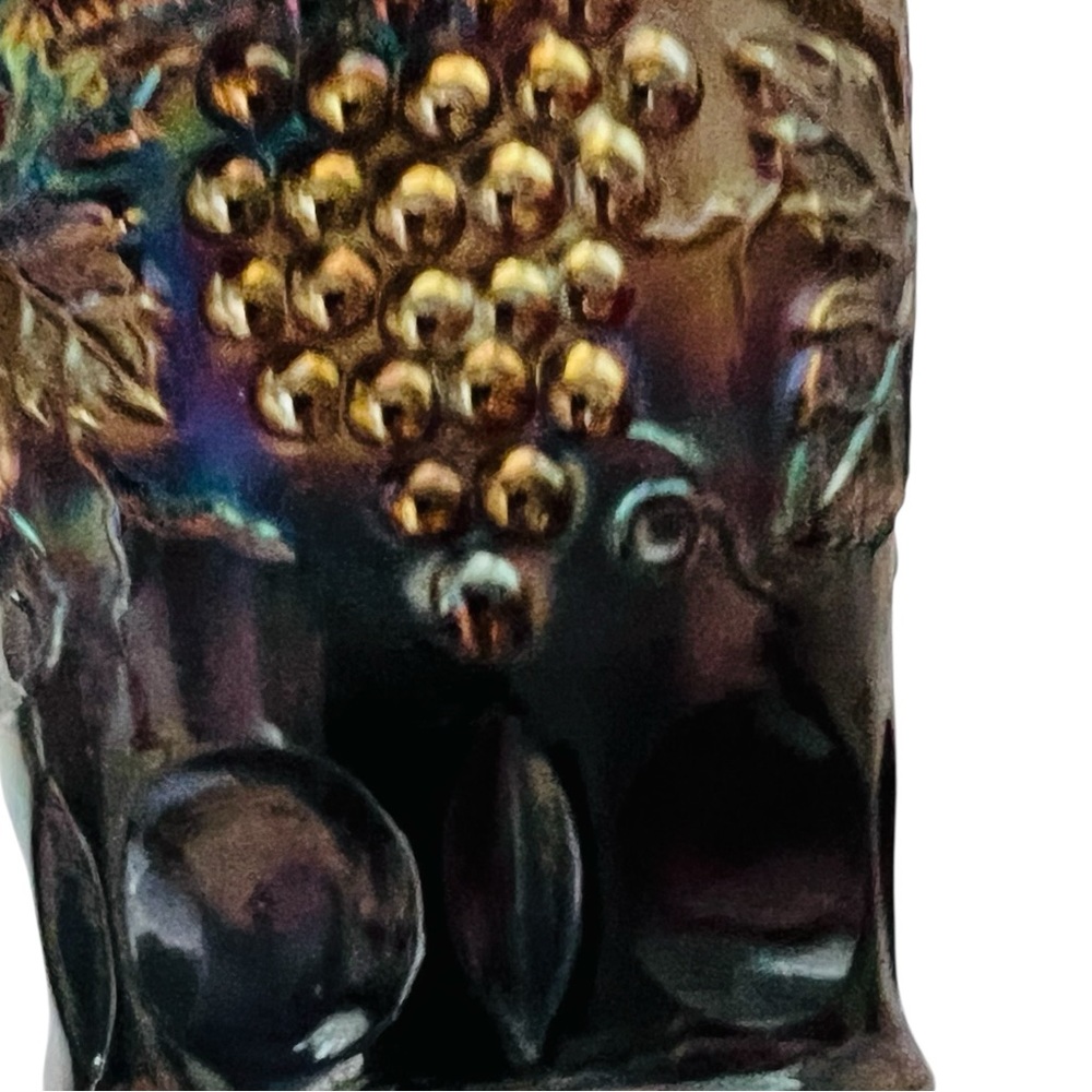 Antique Northwood Amethyst Grape & Cable Thumbprint Carnival Tumbler Water Glass - Picture 5 of 7
